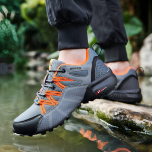 Chaussures de randonnée imperméables pour homme en orange