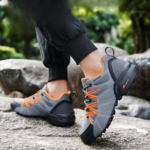 Chaussures de randonnée pour homme, imperméables et orange