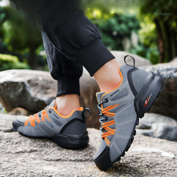 Chaussures de randonnée pour homme, imperméables et orange