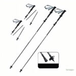 Bâton de randonnée pliable en carbone