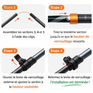 Bâton de marche léger conçu pour les randonneurs