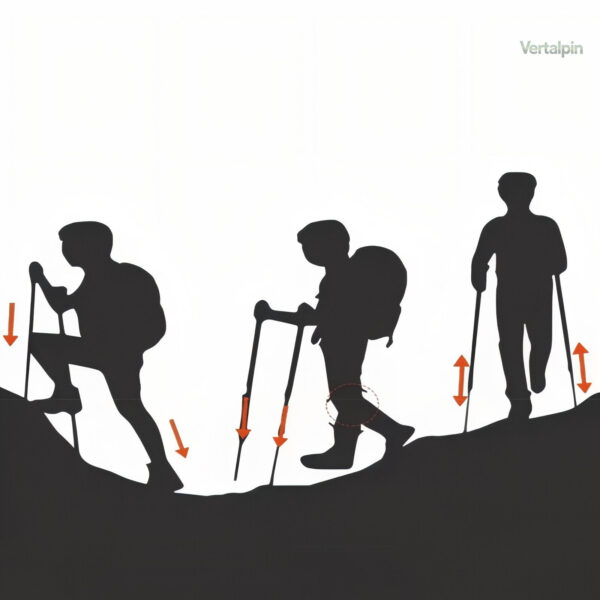 Bâton de trekking léger et facile à transporter