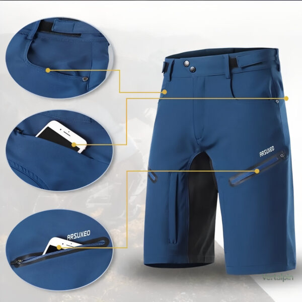 Short de randonnée à zip pour une meilleure ventilation