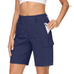 Short cargo femme en tissu résistant