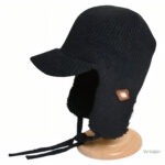 Bonnet en laine, design bombardier classique