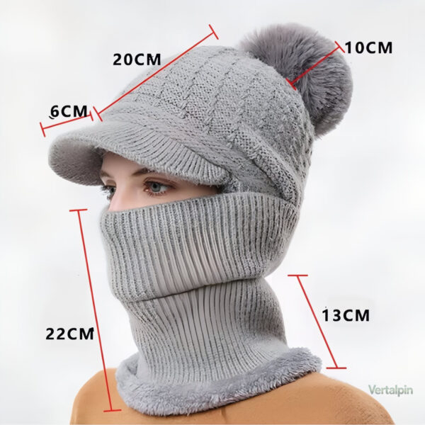 Écharpe en tricot assortie au bonnet et casquette