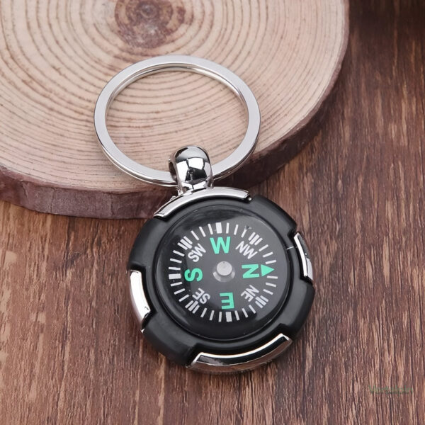 Porte clé avec boussole pour orientation en plein air