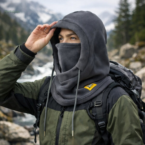 Cagoule isolante contre le vent et le froid intense