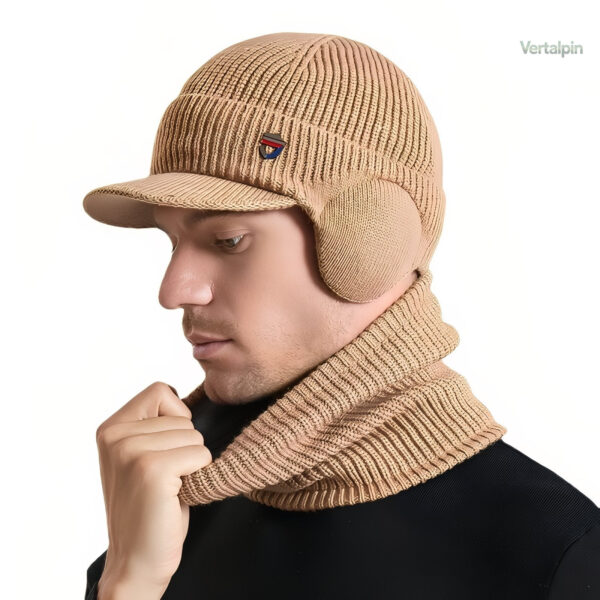 Casquette homme pour l'hiver avec cagoule intégrée