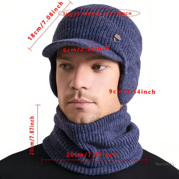 Accessoire hivernal masculin avec protection du visage
