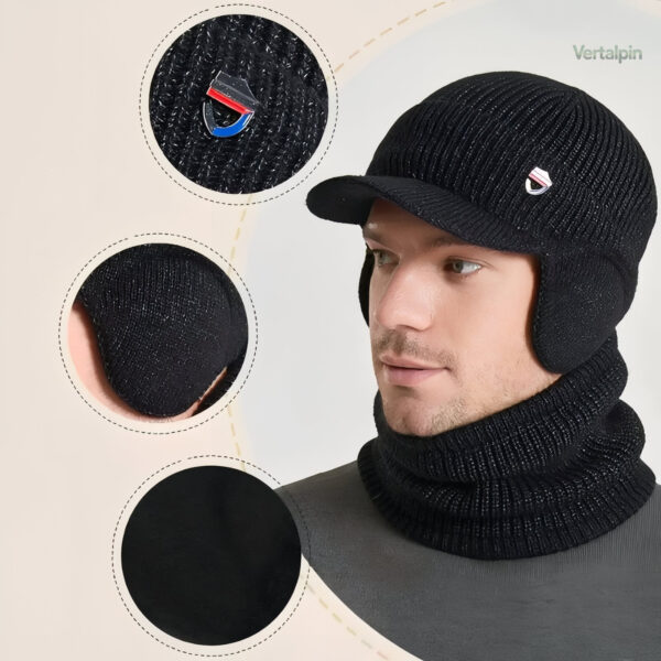 Chapeau homme en tissu chaud pour l'hiver