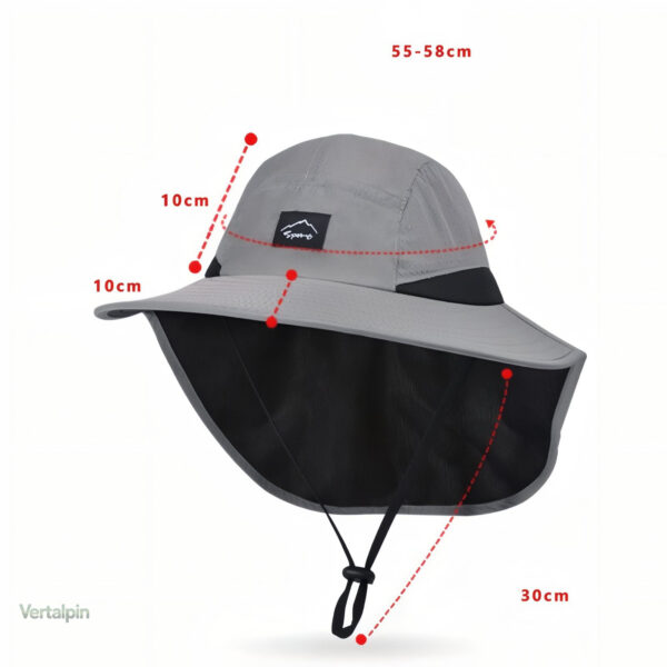 Chapeau randonnée avec protection pour la nuque