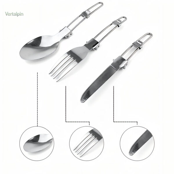Couvert portable pour repas lors de randonnées