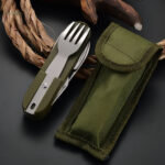 Ustensiles de voyage 7 en 1 pour repas en extérieur