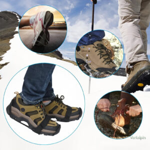 Crampons de randonnée, 11 dents pour terrain hivernal