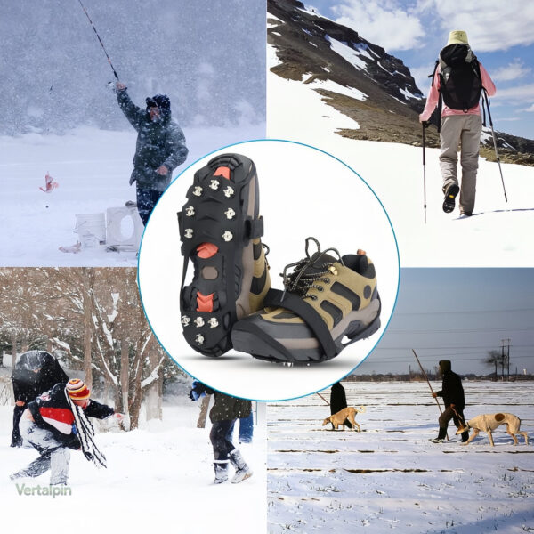 Crampons anti-glisse pour randonnée en conditions glissantes