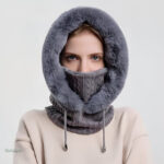 Écharpe pour femme avec capuche, parfaite pour le plein air