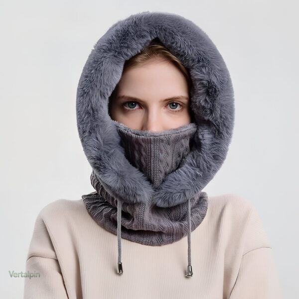 Écharpe pour femme avec capuche, parfaite pour le plein air