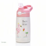 Gourde enfant flamant rose 400ML pour randonnées