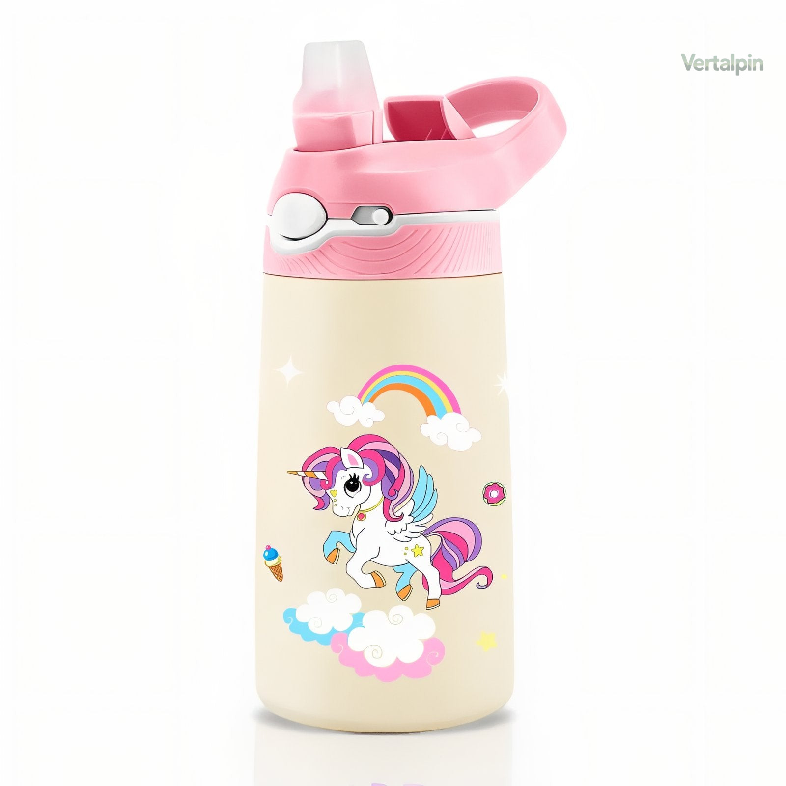 Gourde inox enfant licorne 400ml adaptée pour randonnée