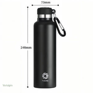 Accessoire de randonnée : gourde inox avec mousqueton