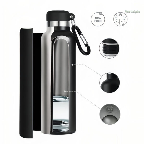 Gourde légère en inox, idéale pour vos treks