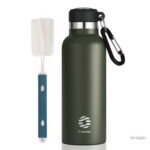Mousqueton sur gourde en inox, pour un transport facile