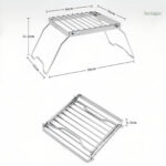 Grille compacte pour cuisson sur feu de camping