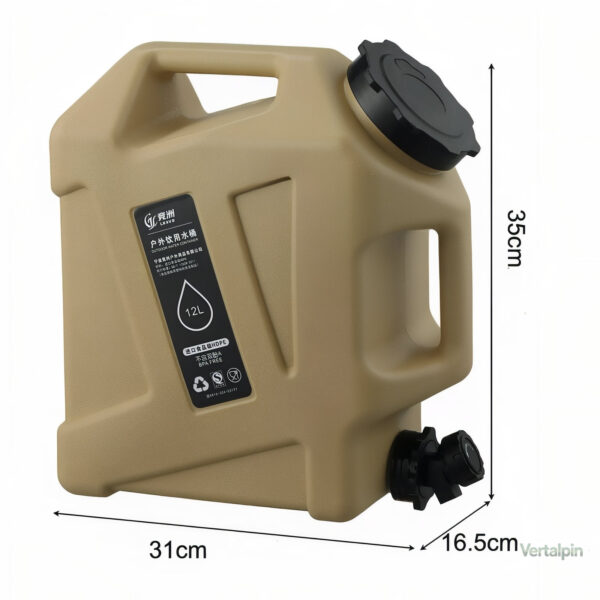 Réservoir 12L pour eau, idéal en camping et outdoor