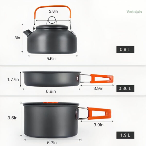 Accessoires de cuisine pratique pour randonneurs en groupe