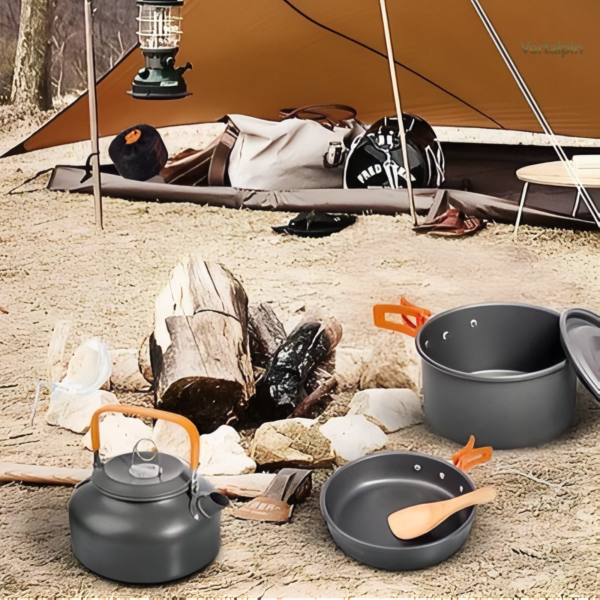 Équipement de cuisine pour aventures en plein air