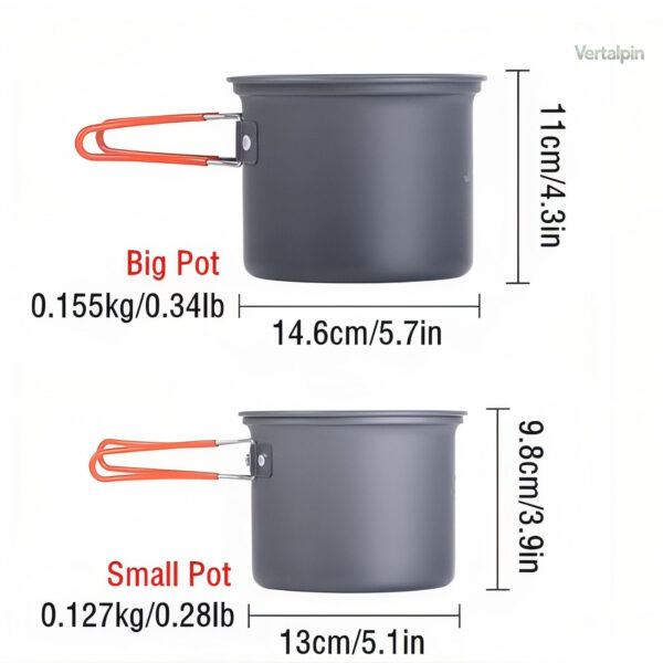 Ustensiles de cuisine pour camping en kit de randonnée