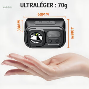 Lampe Frontale légère avec recharge pratique pour l'aventure