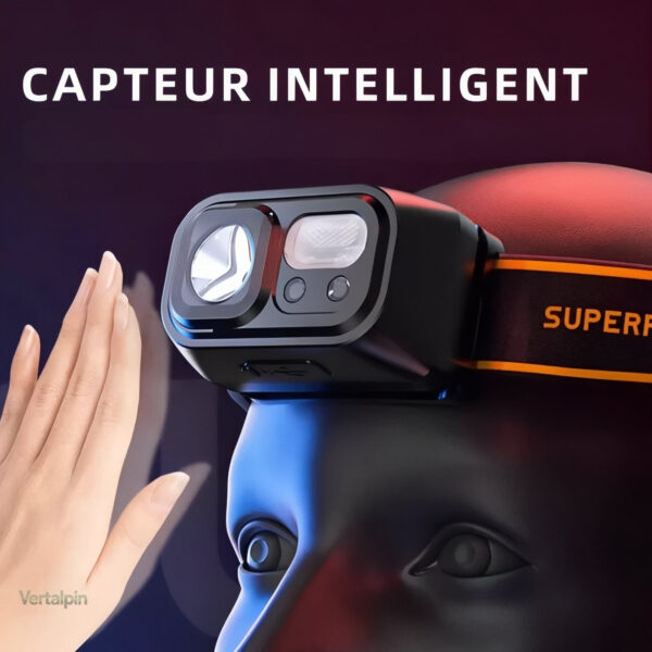 Lampe Frontale compact avec multiples options d'éclairage