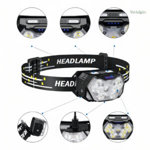 Lampe frontale pour aventuriers, idéale pour la randonnée
