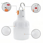 Lanterne de randonnée rechargeable, puissance 60W