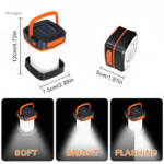 Éclairage solaire pliable pour aventures en plein air