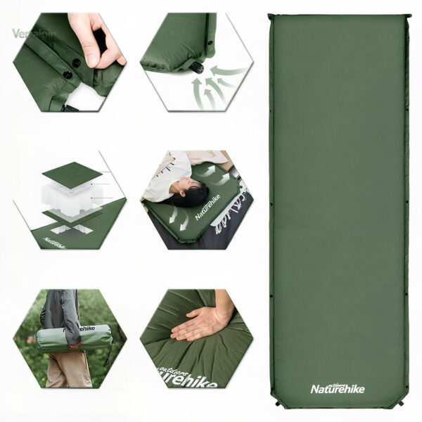 Matelas de randonnée autogonflant facile à utiliser