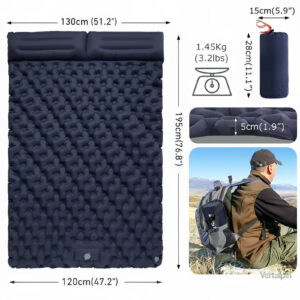 Matelas de camping gonflable pour deux personnes