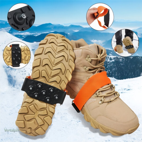 Crampons pratiques pour randonnée en montagne et neige