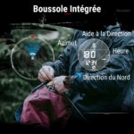 Accessoire de randonnée, montre GPS avec design carbone