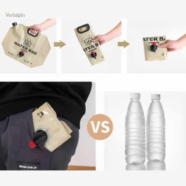 Poche à eau 8L avec design fonctionnel pour trekkeurs