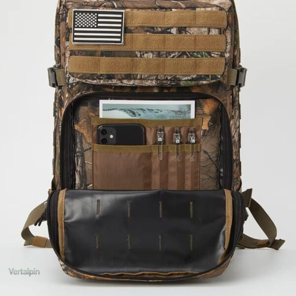 Sac à dos 45L pour trekking avec style camouflage