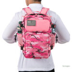 Sac à dos 25L avec motif camouflage rose stylé