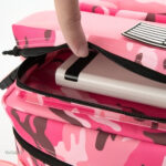 Sac à dos trekking rose, 25L, motif camouflage dynamique