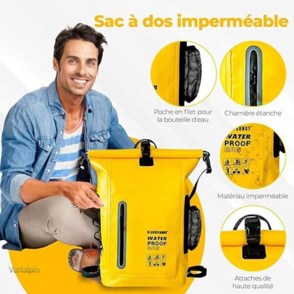 Sac à dos randonnée 30L, protection contre les intempéries