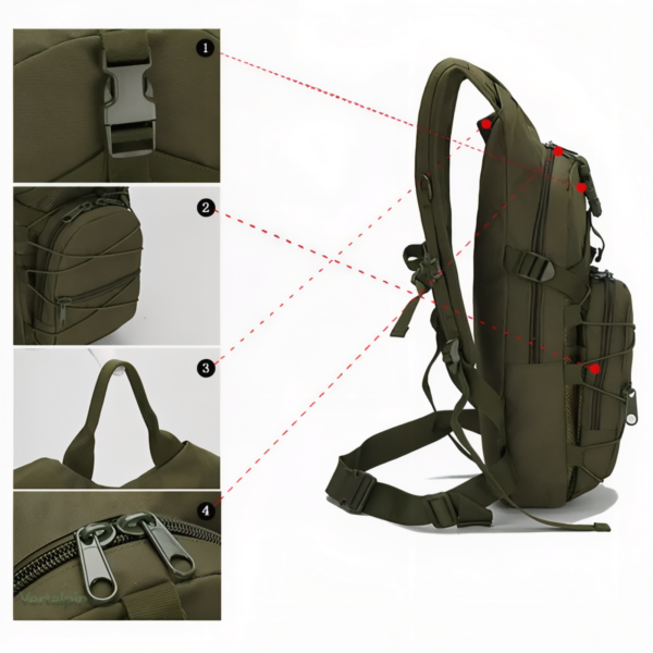 Accessoire de trekking, sac à dos militaire 25 litres