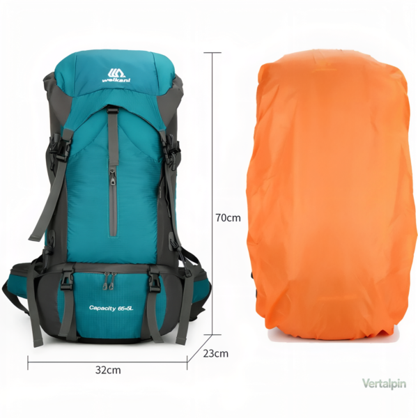 Sac à dos randonnée avec housse anti-pluie