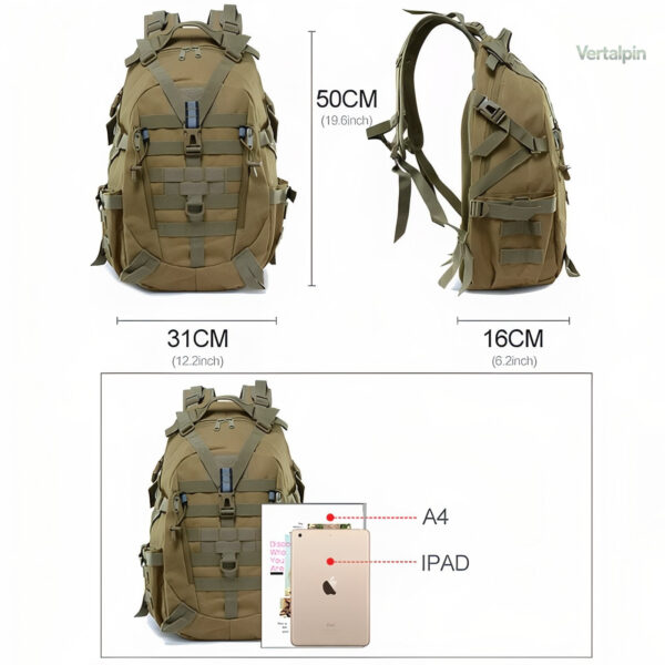 Sac à dos tactique léger et fonctionnel