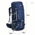Randonnée sac à dos 60L avec ventilation